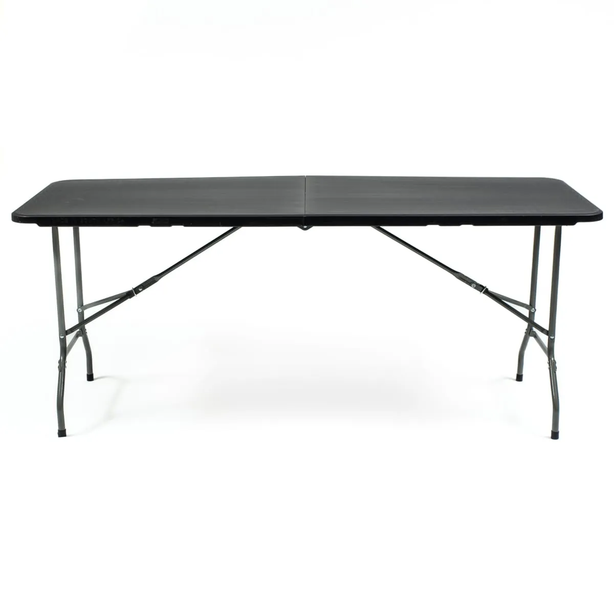 1.8m Folding Trestle Table Black