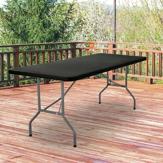 1.8m Folding Trestle Table Black