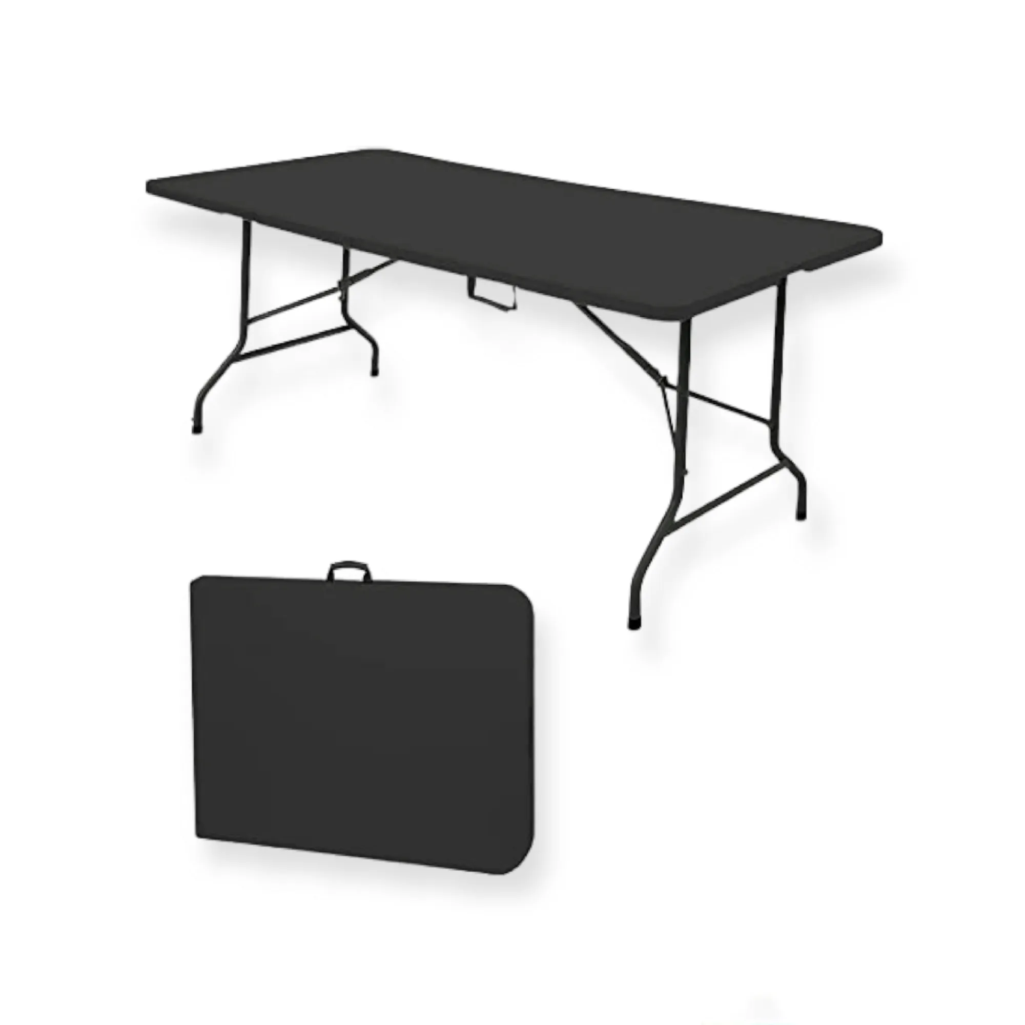 1.8m Folding Trestle Table Black