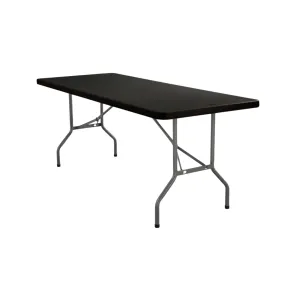 1.8m Folding Trestle Table Black