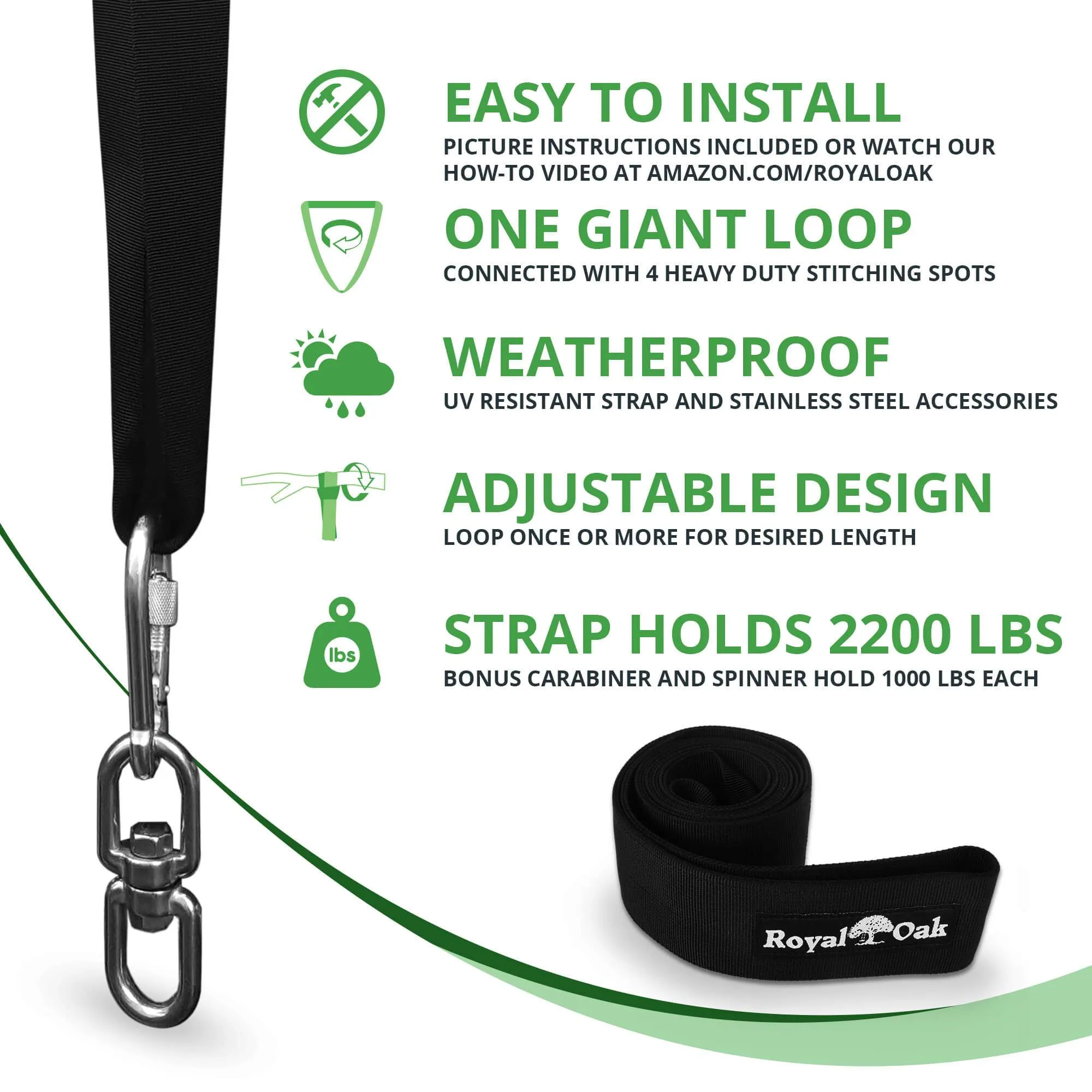 4 ft. Single Hanging Swing Strap Kit