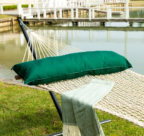 52" Long Hammock Pillow - Sunbrella® Green