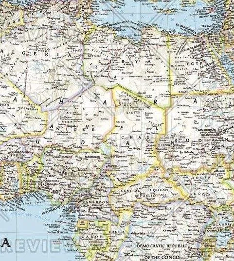 Africa Political Wall Map by National Geographic (2013)