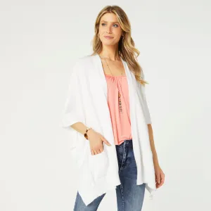 Alani Lightweight Cardigan with Pockets - Bright White