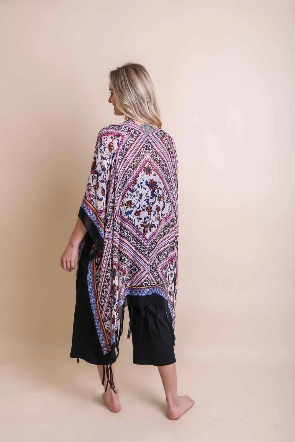 ALEXANDRA TASSELED LIGHTWEIGHT KIMONO