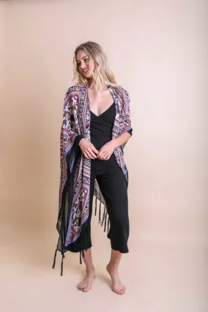 ALEXANDRA TASSELED LIGHTWEIGHT KIMONO