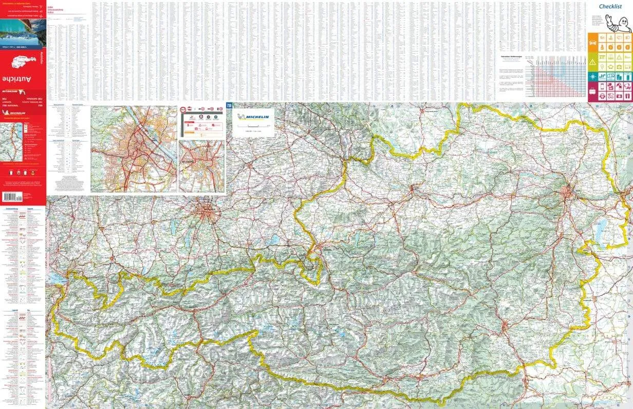 Austria Road Map 730 by Michelin (2024)