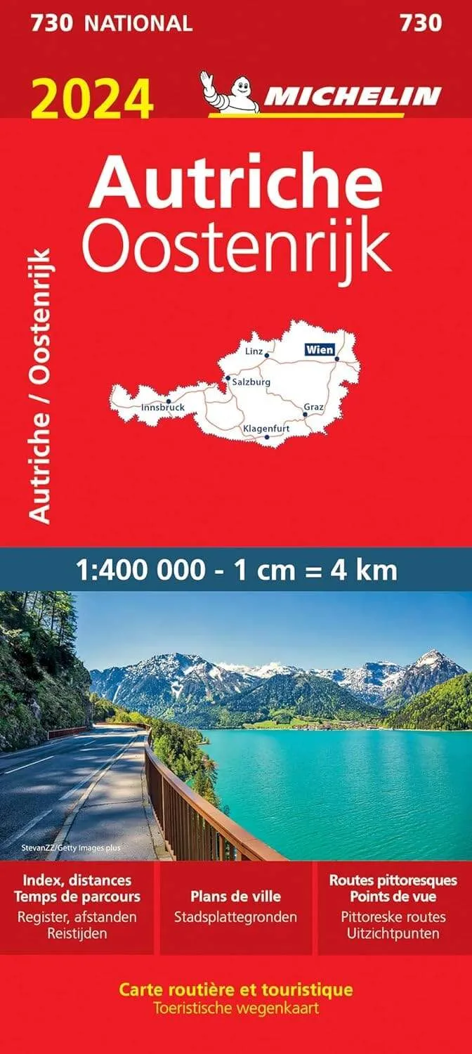 Austria Road Map 730 by Michelin (2024)