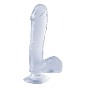 Basix Rubber Works - 7.5 Inch Dong With Suction Cup - Clear