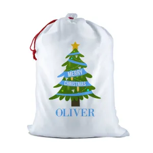 Blue Christmas Santa Sack