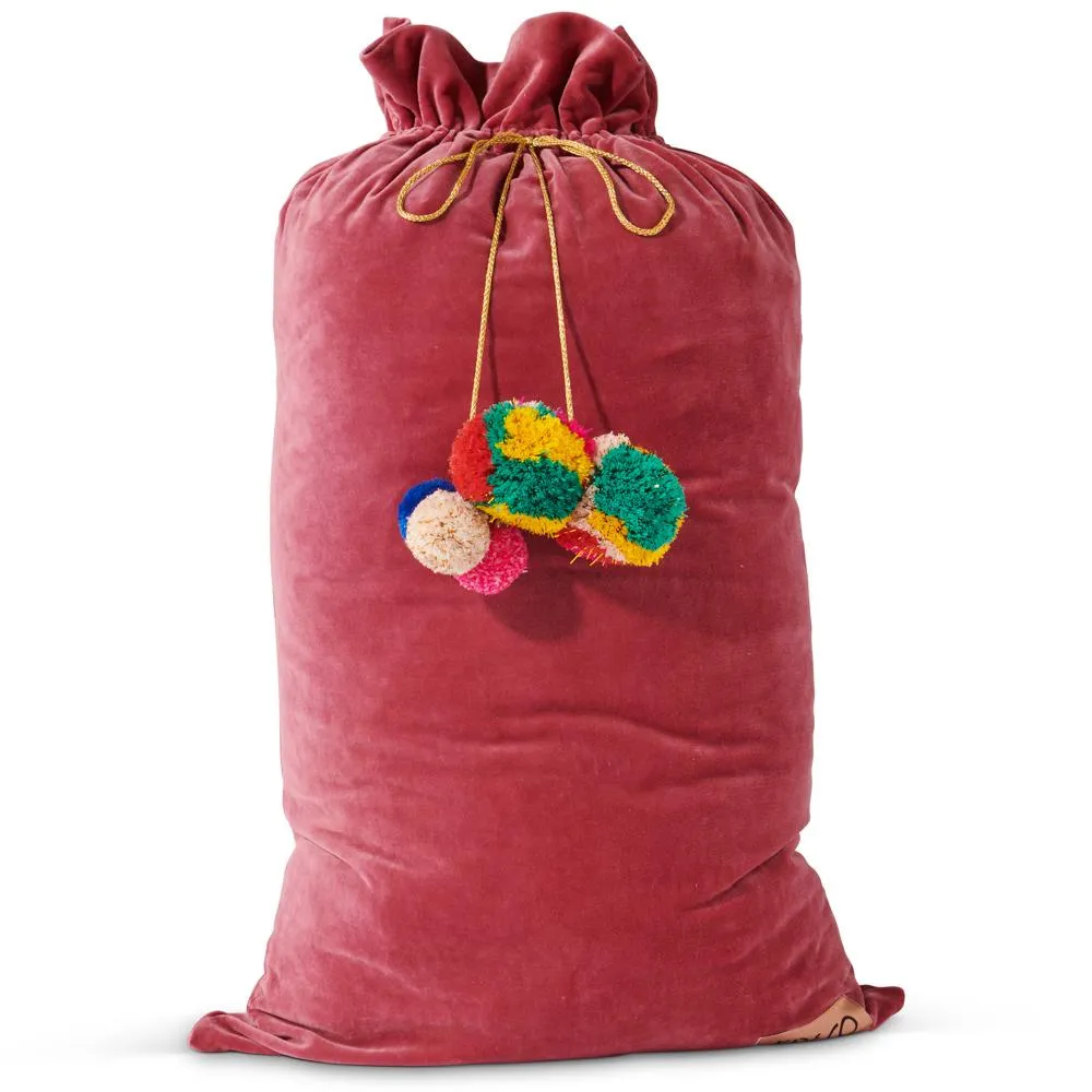 Blushing Rose Velvet Santa Sack