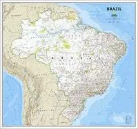 Brazil Flat Travel Map by National Geographic