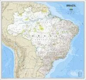 Brazil Flat Travel Map by National Geographic