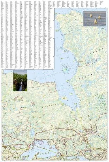 Canada Central Adventure Road Map by National Geographic (2013)