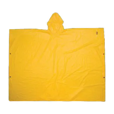 CLC CLIMATE GEAR Series R10410 Poncho, L, PVC, Yellow, Attached Collar