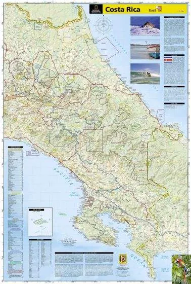 Costa Rica Adventure Road Map by National Geographic (2010)