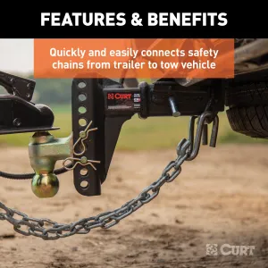 CURT 81270 CURT 81270 7/16-Inch Certified Trailer Safety Chain S-Hook; 5;000 lbs