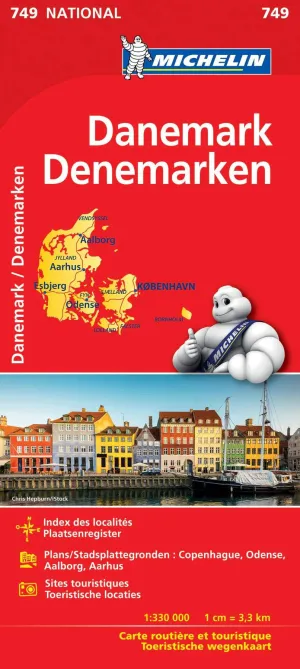 Denmark Road Map 749 by Michelin (2022)