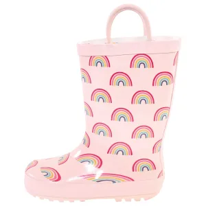 Hudson Baby Rain Boots, Pink Rainbows