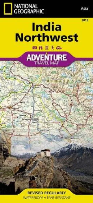 India, Northwest Adventure Road Map by National Geographic (2011)