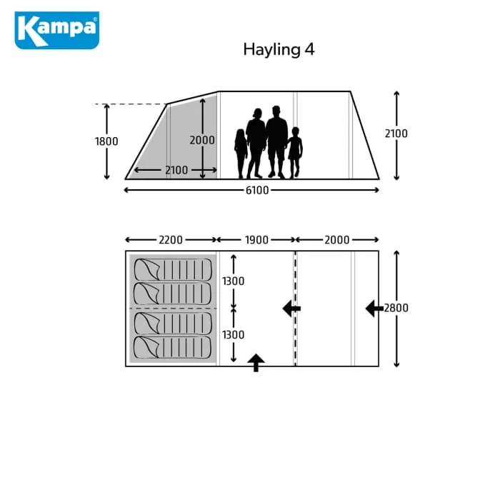 Kampa Hayling 4 Poled