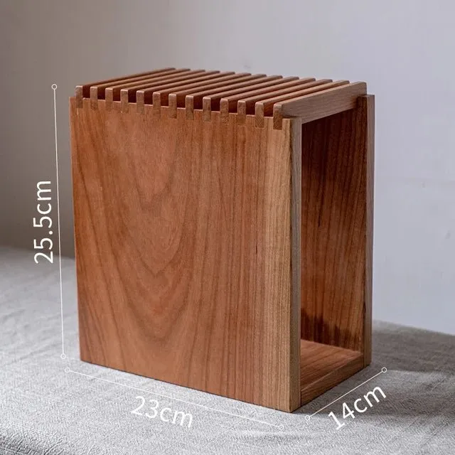 KnifeNest: Wooden Knife Holder Block