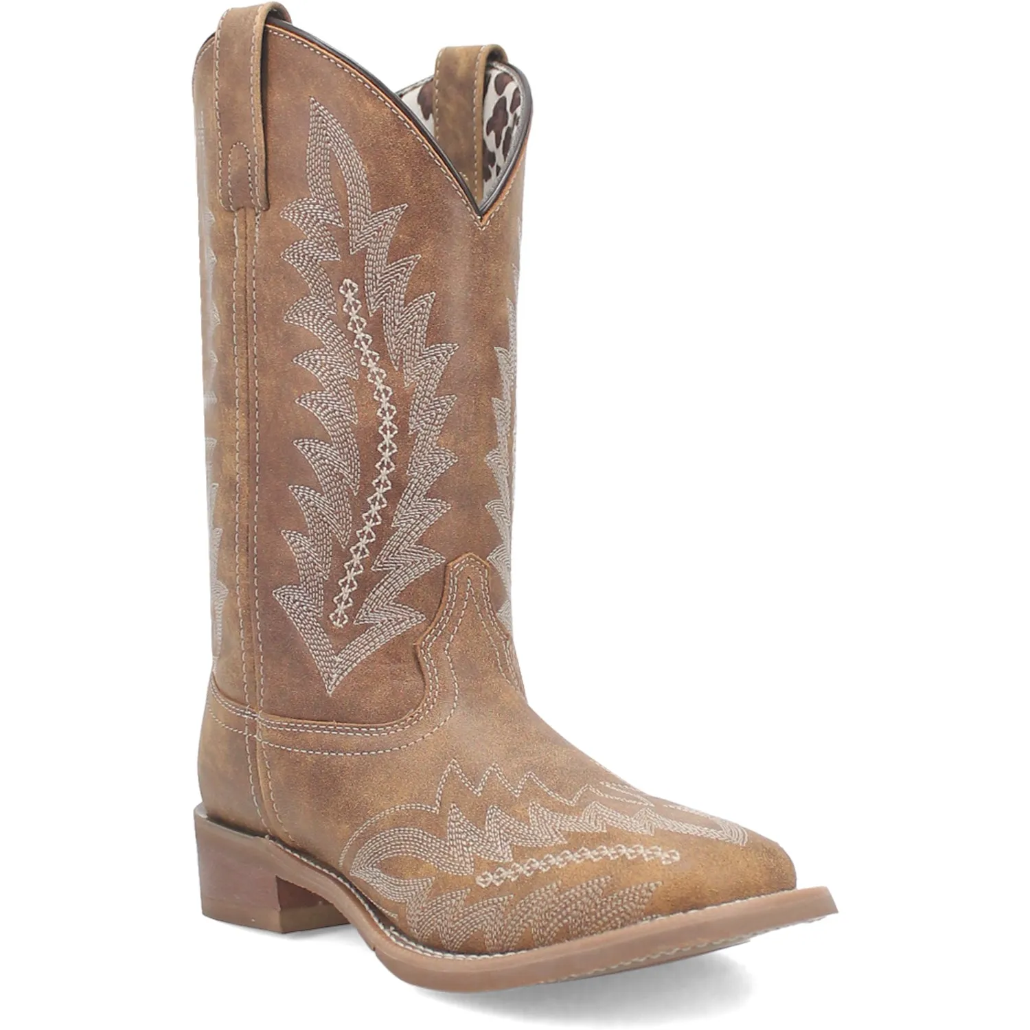 Laredo Womens Cheyenne Tan Leather Cowboy Boots