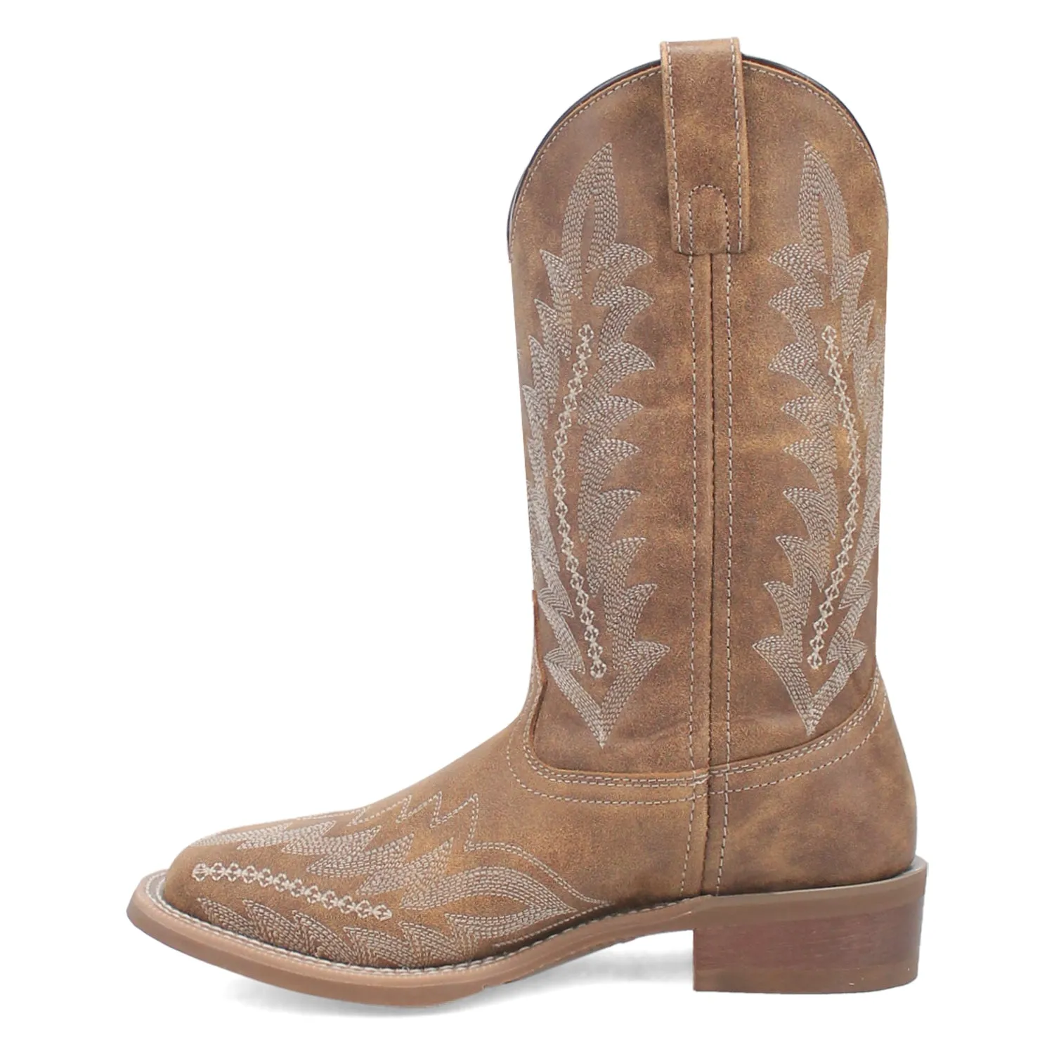 Laredo Womens Cheyenne Tan Leather Cowboy Boots