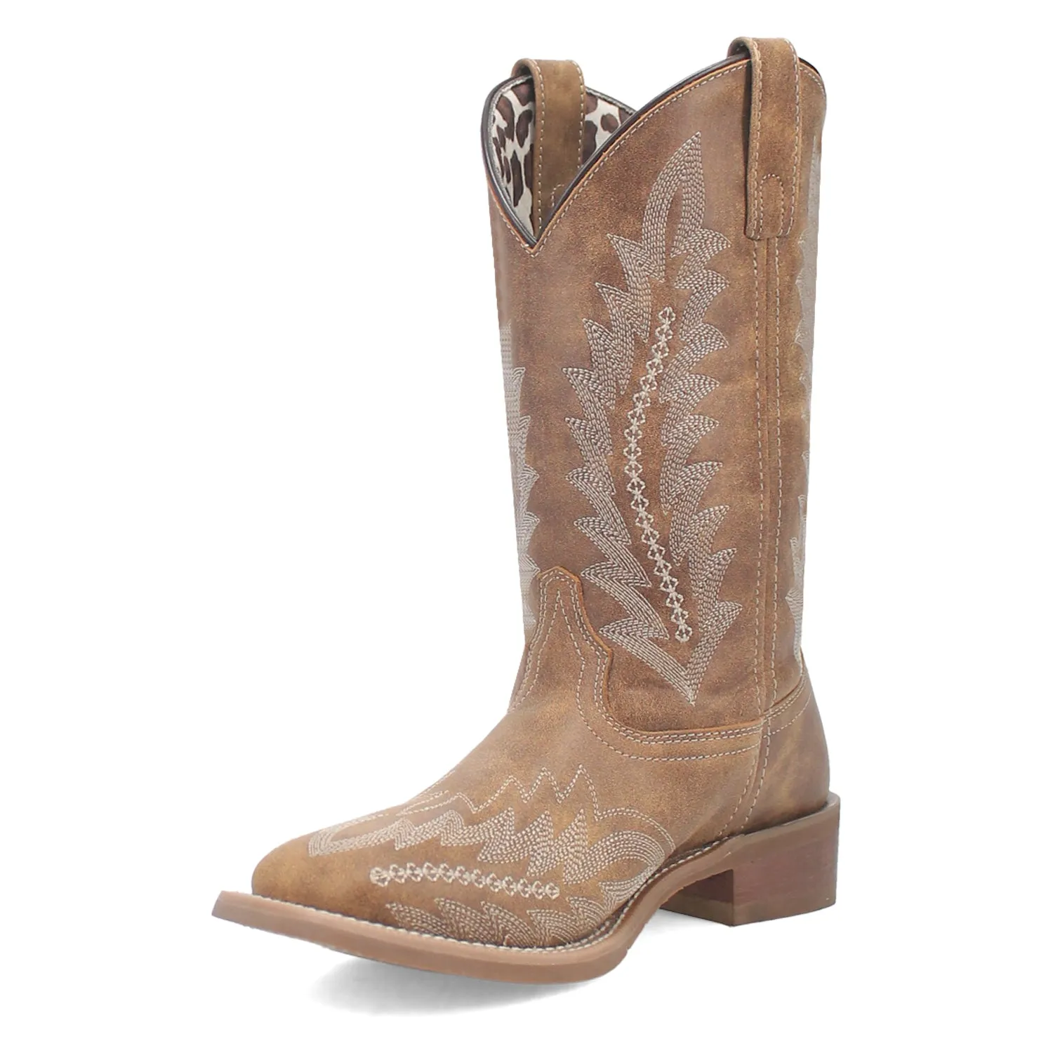 Laredo Womens Cheyenne Tan Leather Cowboy Boots