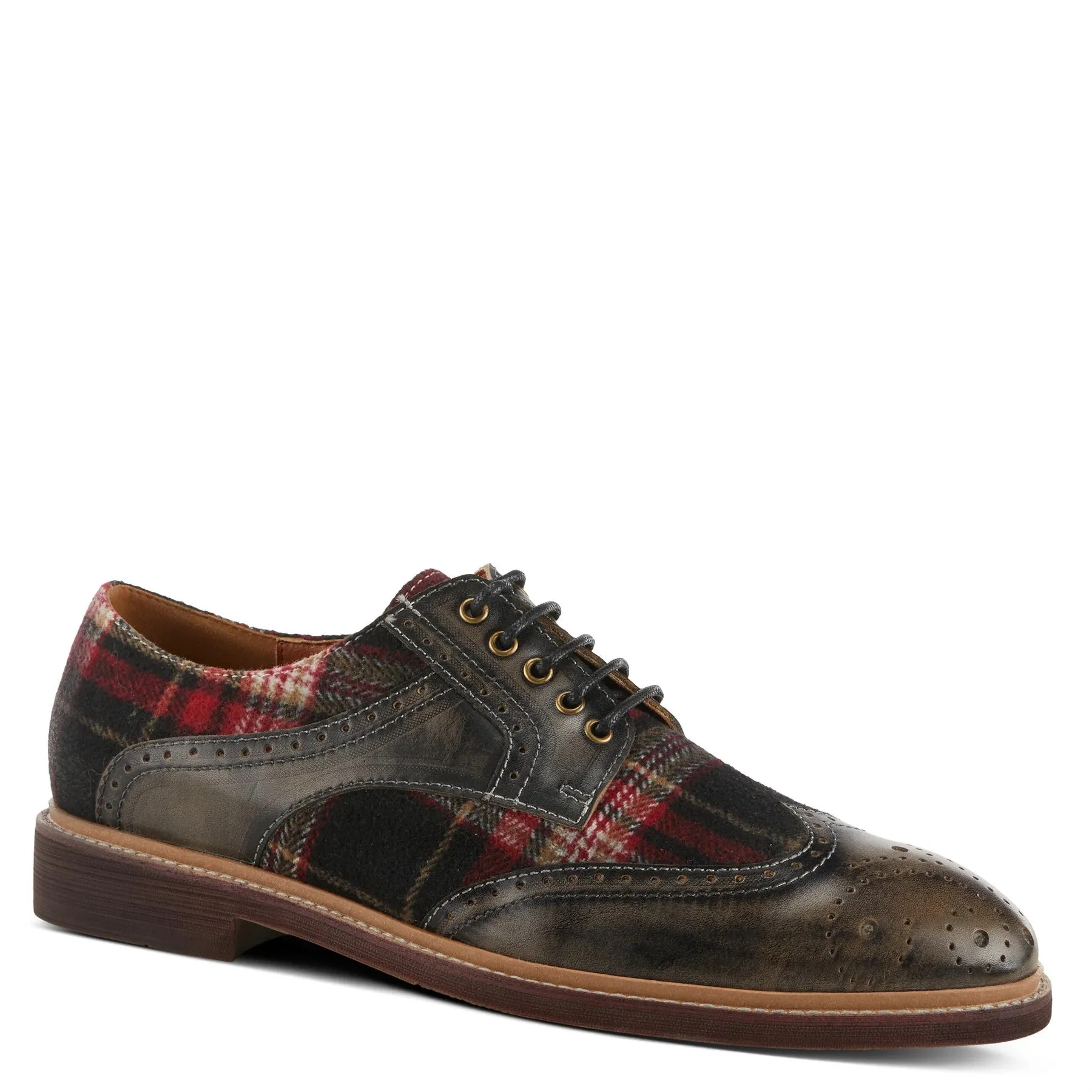 L'Artiste Thavo Plaid Mens Oxford Shoe