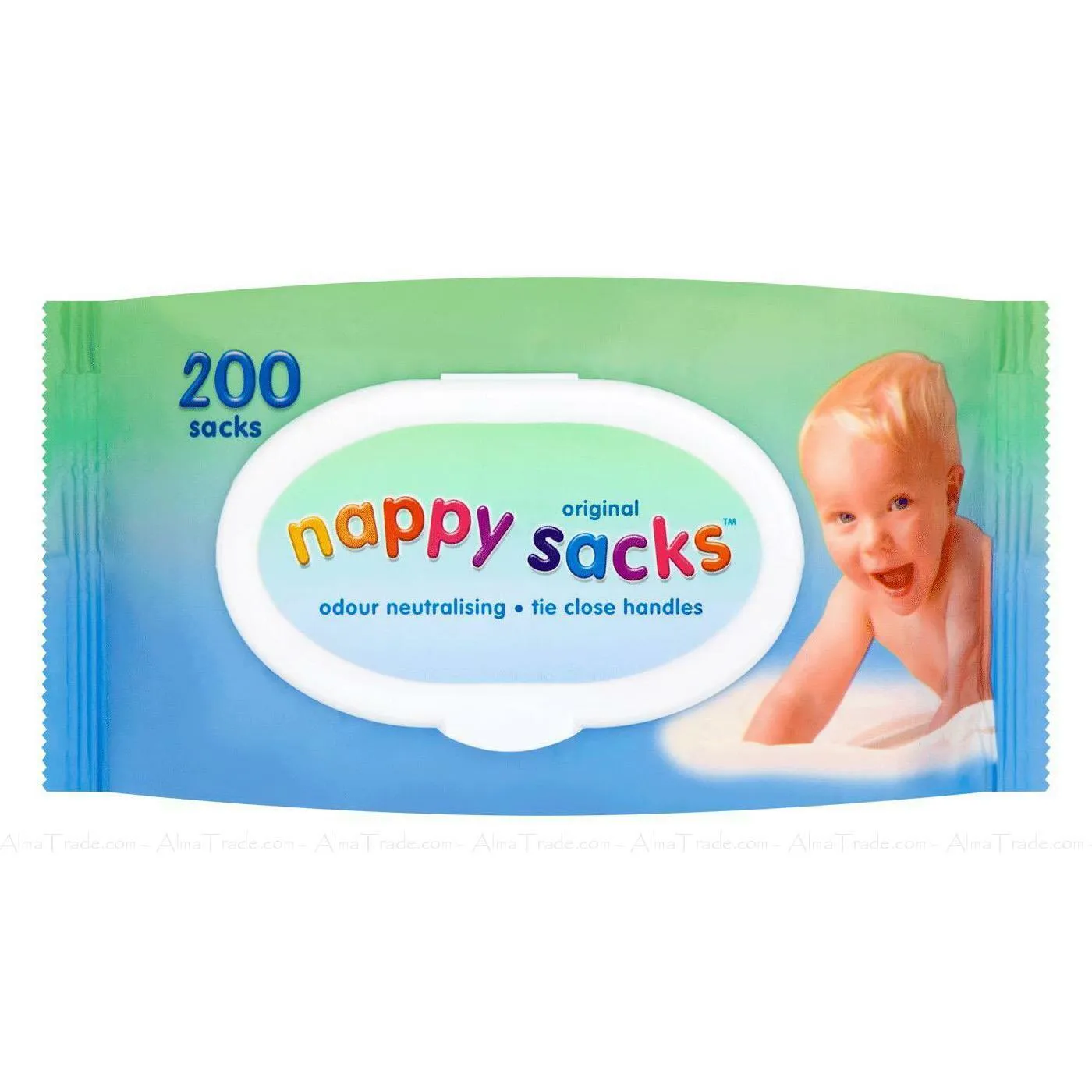 Nappy Sacks Original 4 Resealable Packs of 200