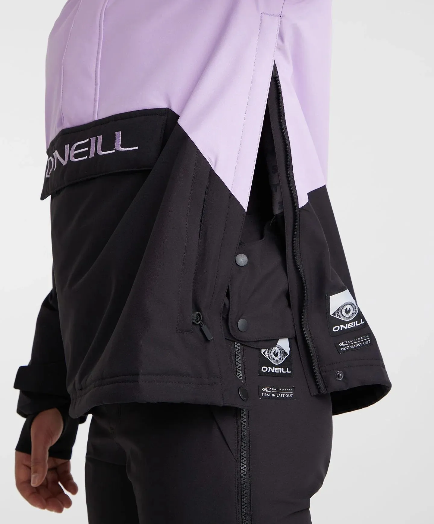 ONeill Originals Anorak Jacket Womens 2024 Purple Rose Colour Black