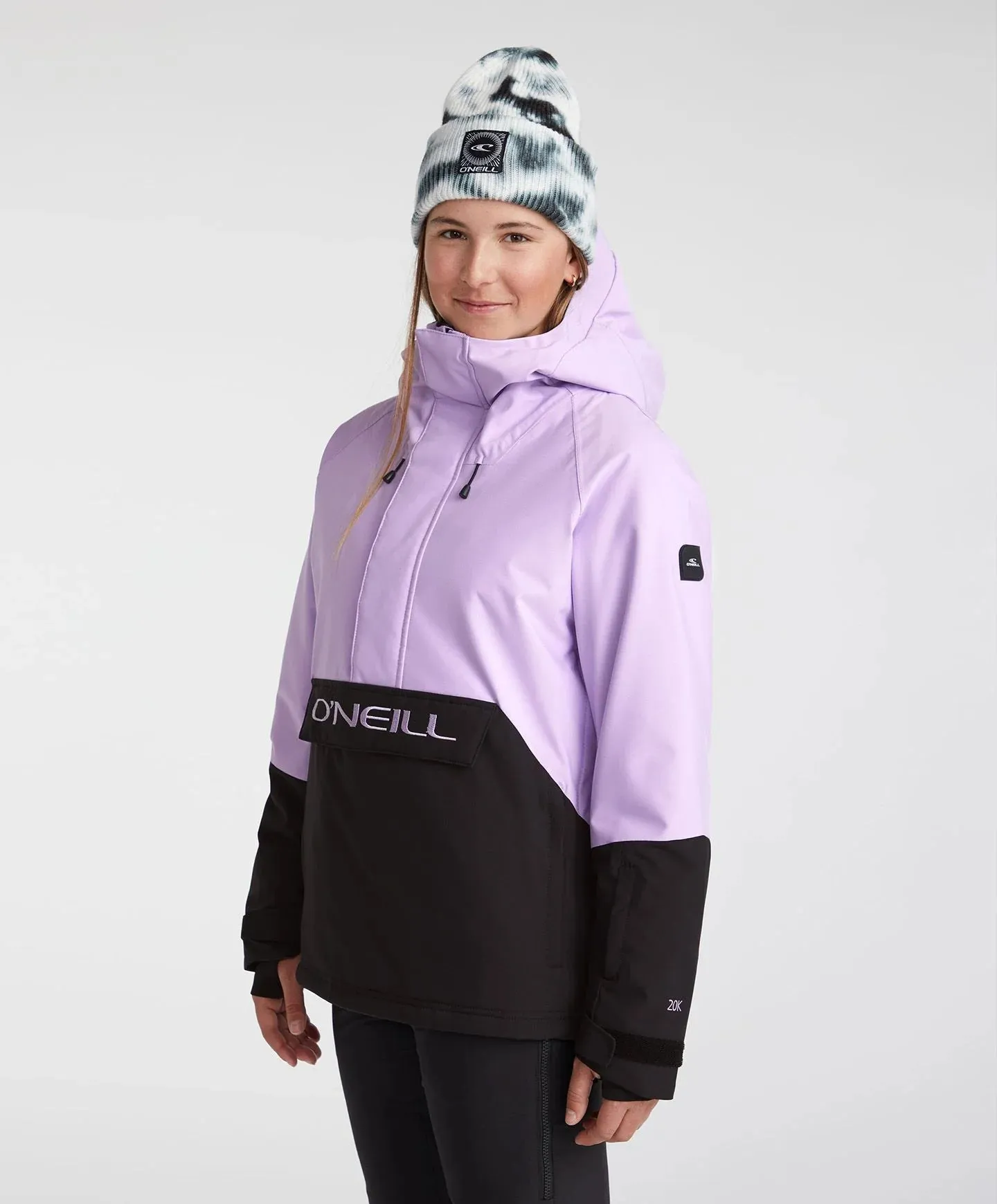 ONeill Originals Anorak Jacket Womens 2024 Purple Rose Colour Black