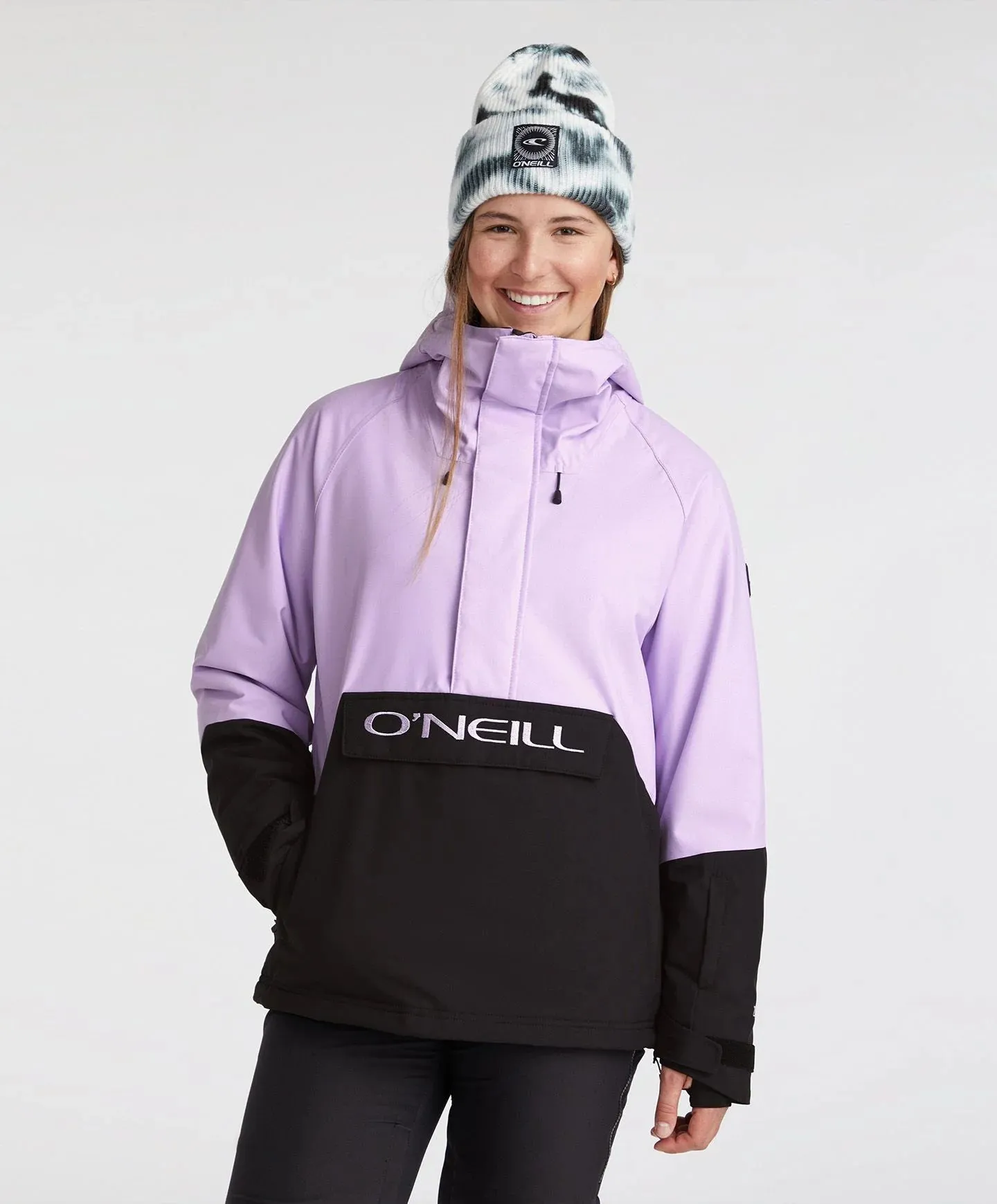 ONeill Originals Anorak Jacket Womens 2024 Purple Rose Colour Black