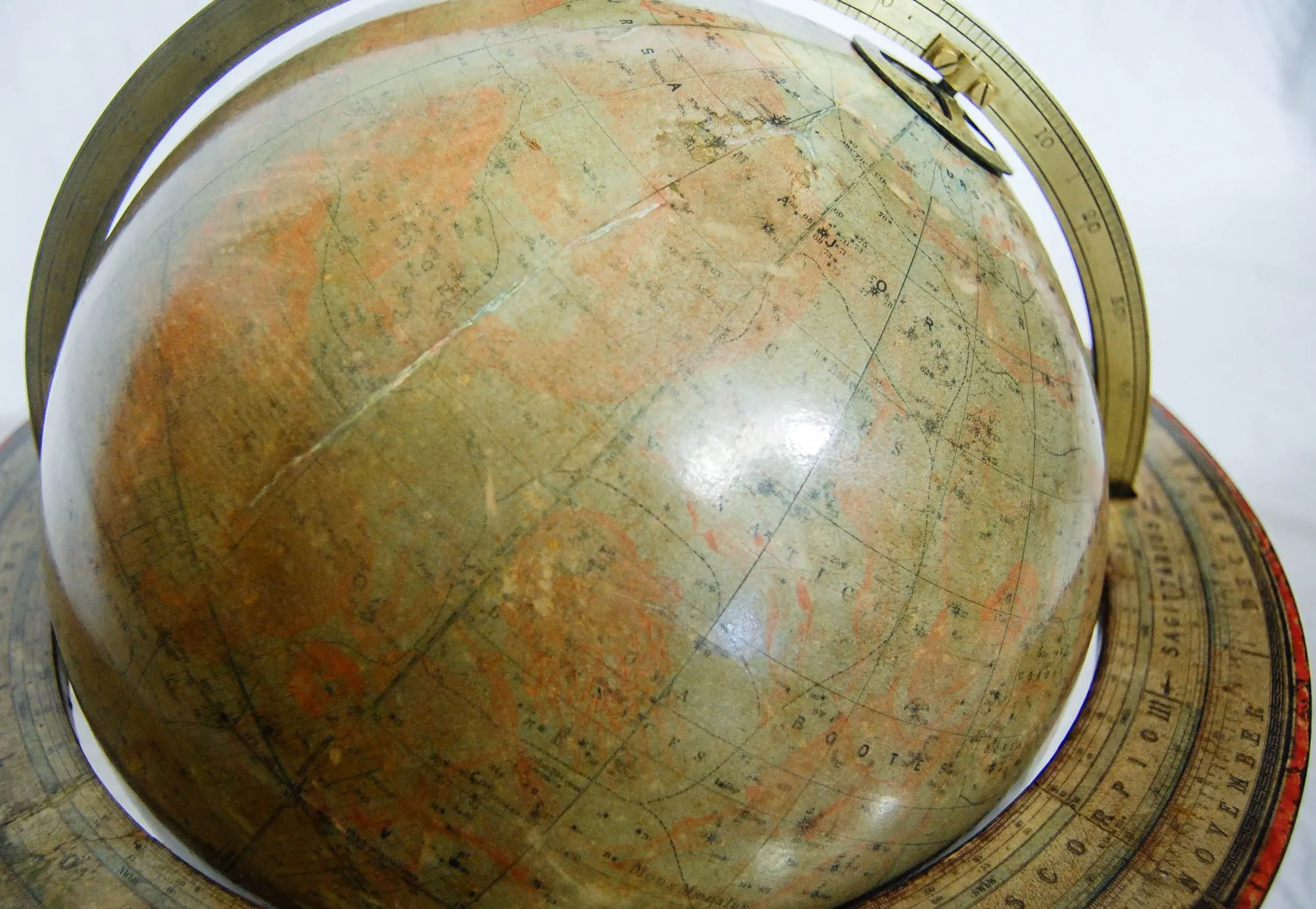 Rare Twelve Inch Tabletop Celestial Globe on Stand by Thomas Malby & Co