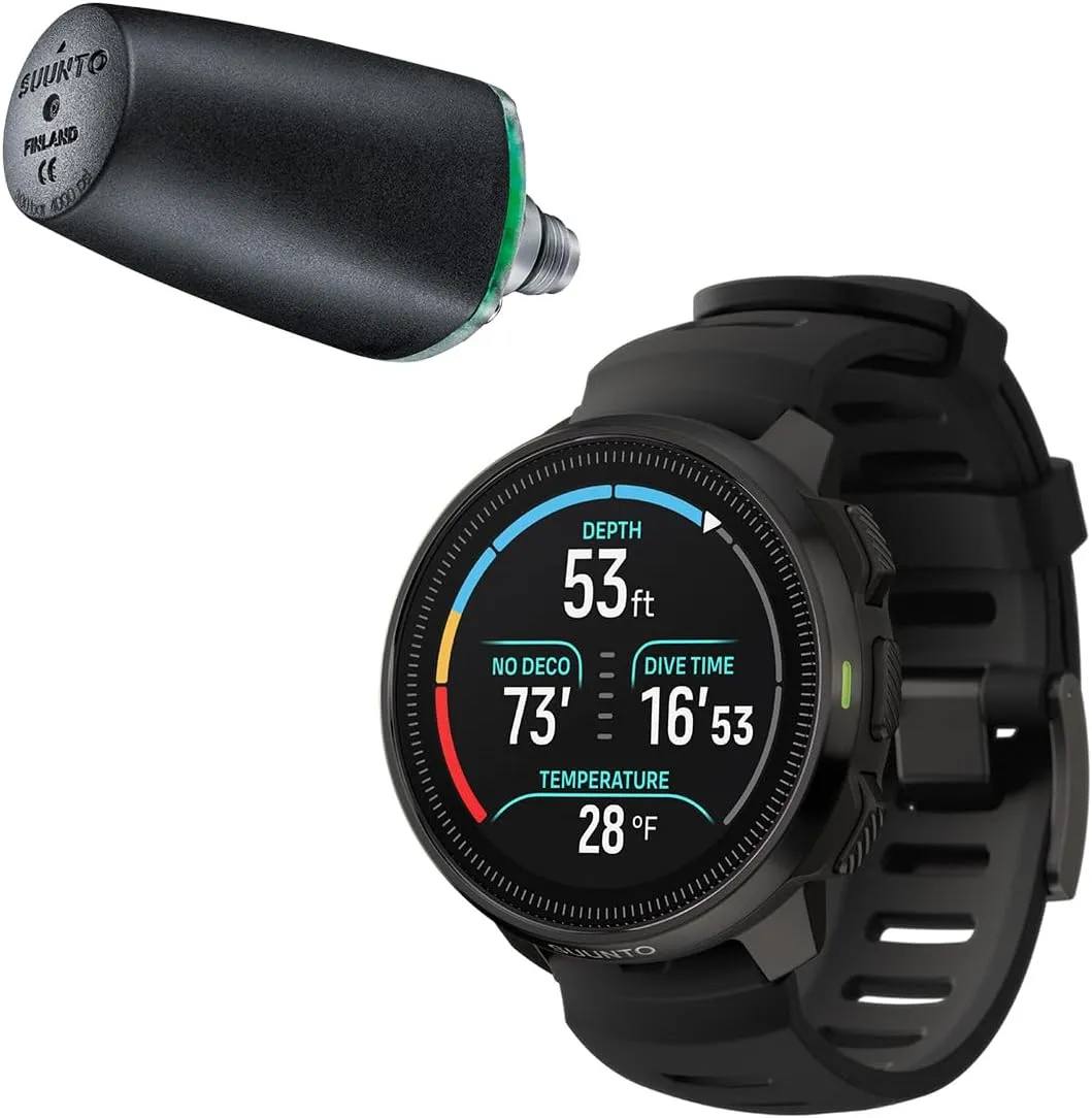 SUUNTO Ocean Dive Computer, GPS Multisport Watch for Training, Underwater Route Tracking & Wireless Tank Pressure Monitor, AMOLED Touchscreen, Dualband GNSS, Offline Map, 26D Battery Life