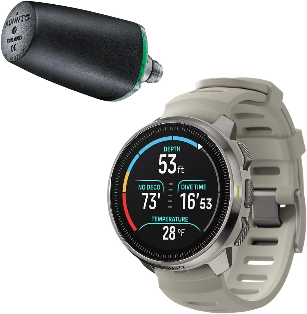 SUUNTO Ocean Dive Computer, GPS Multisport Watch for Training, Underwater Route Tracking & Wireless Tank Pressure Monitor, AMOLED Touchscreen, Dualband GNSS, Offline Map, 26D Battery Life